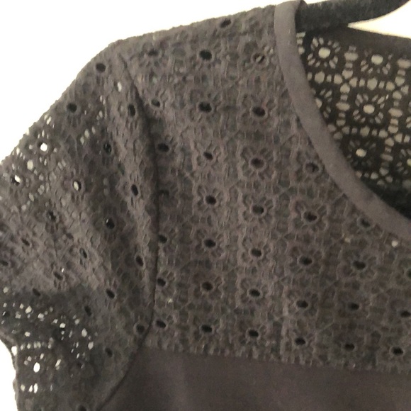 J. Crew black lace short sleeve midi dress - Picture 7 of 10